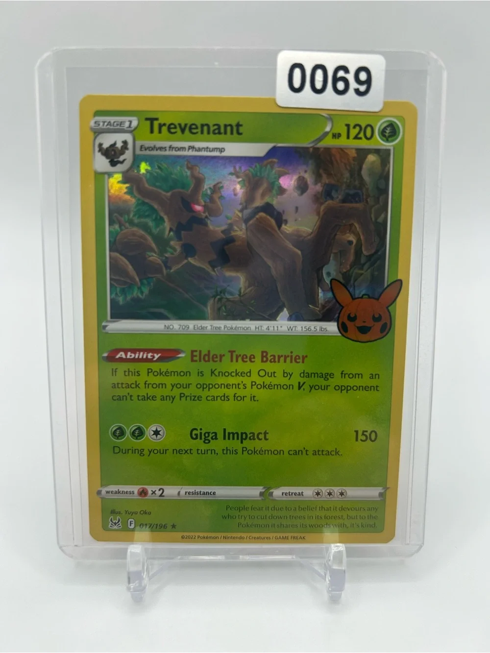 Trevenant Holographic Trick or Trade Trading Card 🎃